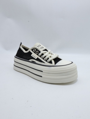Trampki damskie na płaskim (35-40) BD-2 BLACK