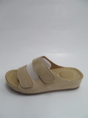 Klapki damskie na płaskim (37-42) 6767-5 BEIGE