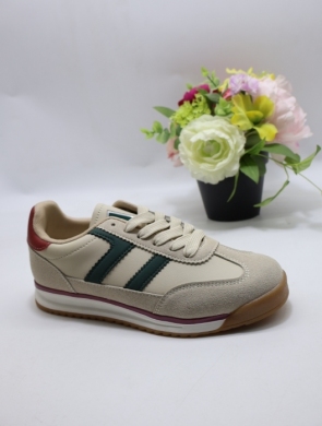 Buty sportowe damskie na płaskim (36-41) C3907 BEIGE