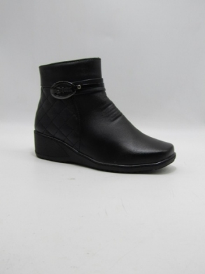 Botki damskie ocieplane na koturnie (36-41) B201 BLACK