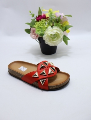 Klapki damskie na płaskim (36-41) DM-50 RED