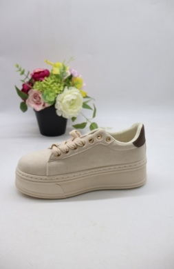 Buty sportowe damskie na płaskim (36-41) 6865 BEIGE