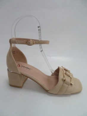 Sandały damskie na obcasie (36-41) GG108 BEIGE