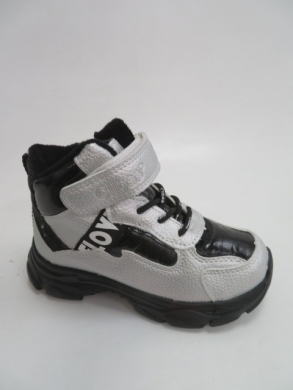 Botki dziewczęce ocieplane (27-32) H272 SILVER/BLACK