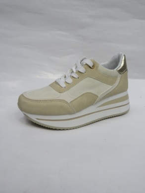 Buty sportowe damskie na koturnie (36-41) AB1783 BEIGE
