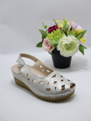 Sandały damskie na koturnie (36-40) 0823 SILVER