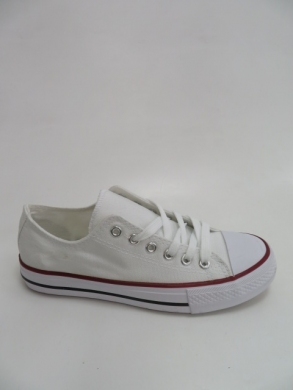 Trampki damskie na płaskim (36-41) 608-2 WHITE/RED