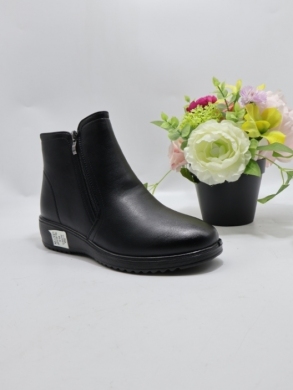 Botki damskie ocieplane na płaskim (36-42) 26304-1 BLACK
