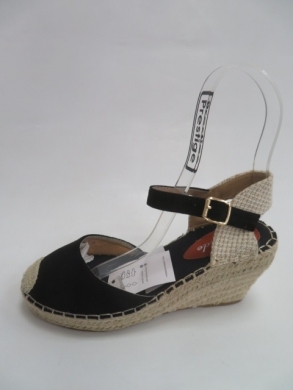 Sandały damskie na koturnie (36-41) Q737 BLACK