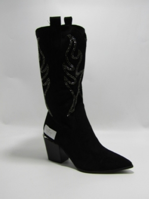 Kozaki damskie na obcasie (36-41) 573 BLACK