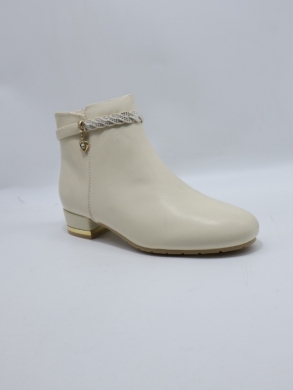 Botki damskie ocieplane na płaskim (36-41) DX2315 BEIGE