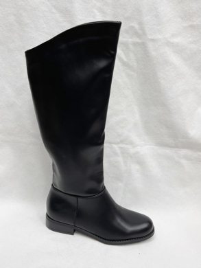 Kozaki damskie ocieplane na płaskim (36-41) UK115 BLACK