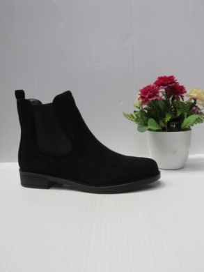 Botki damskie ocieplane na płaskim (36-41) MR9 BLACK