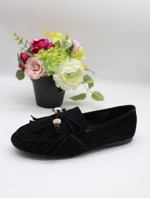 Mokasyny damskie na płaskim (36-41) 4042 BLACK