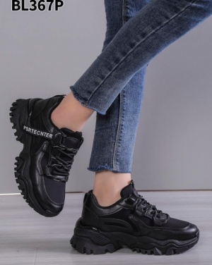 Buty sportowe damskie na płaskim (36-41) BL367 BLACK