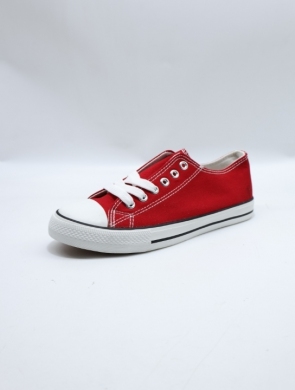 Trampki damskie na płaskim (36-41) 7-B16G RED