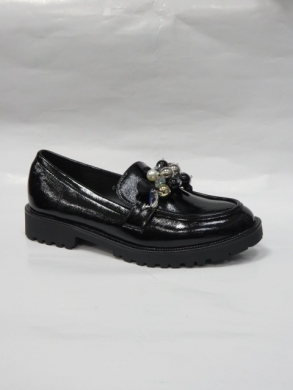 Mokasyny damskie na płaskim (36-41) 0-631 BLACK