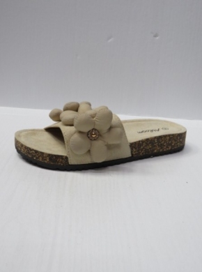 Klapki damskie na płaskim (36-41) WL583 BEIGE