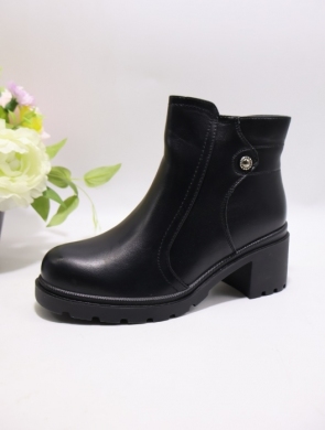 Botki damskie ocieplane na obcasie (36-41) S99-3 BLACK