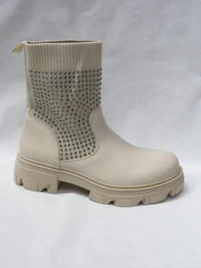 Botki damskie na płaskim (36-41) JW-133 BEIGE