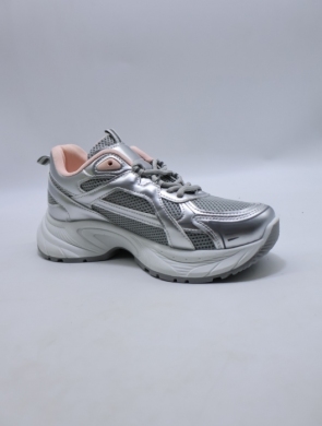 Buty sportowe damskie na płaskim (36-41) BK10-385 SILVER