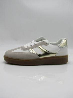 Buty sportowe damskie na płaskim (36-41) C-455 WH/GOLD