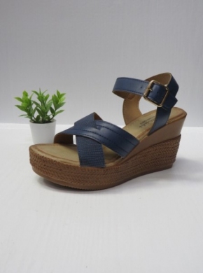 Sandały damskie na koturnie (36-41) 4021 NAVY