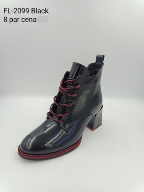 Botki damskie ocieplane na obcasie (36-41) FL-2099 BLACK