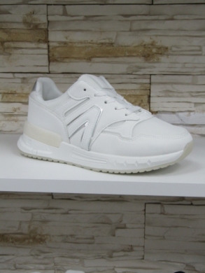 Buty sportowe damskie na płaskim (36-41) 88-179 WHITE