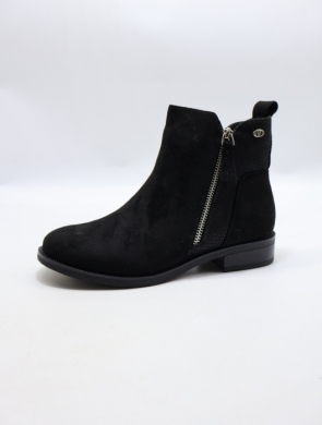 Botki damskie ocieplane na płaskim (36-41) SG859 BLACK