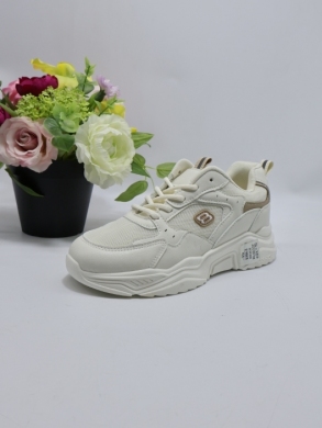 Buty sportowe damskie na płaskim (36-42) E586-3 BEIGE