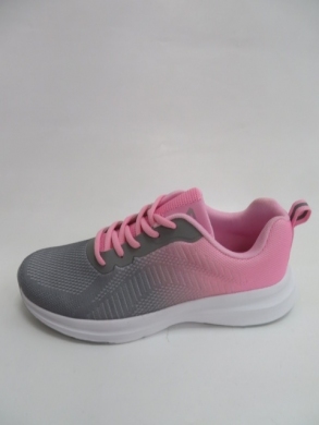Buty sportowe damskie na płaskim (36-41) T2176 GREY/PINK