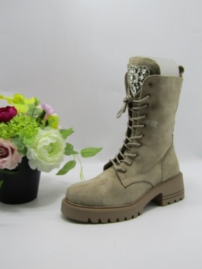 Botki damskie na obcasie (36-41) DE850S KHAKI