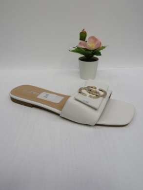 Klapki damskie na płaskim (36-41) YU212 WHITE