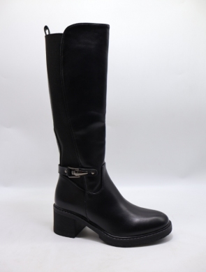 Kozaki damskie ocieplane na obcasie (36-41) FR697 BLACK