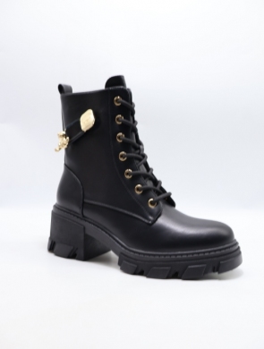 Botki damskie ocieplane na obcasie (36-41) SA3172-1 BLACK