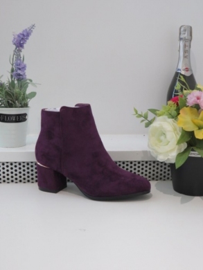 Botki damskie na obcasie (36-41) 2774 PURPLE