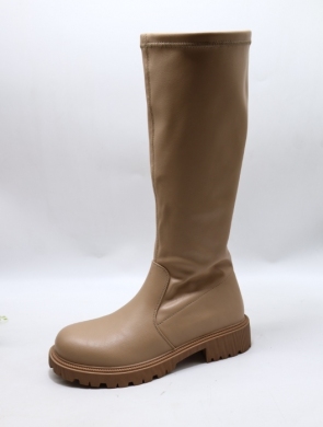 Kozaki damskie na płaskim (36-41) HQ312 KHAKI