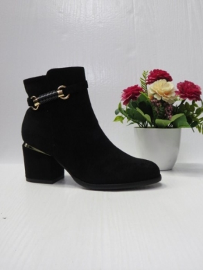 Botki damskie ocieplane na obcasie (36-41) 168-531 BLACK