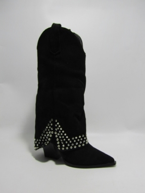 Kozaki damskie na obcasie (36-41) 612 BLACK