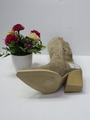 Kozaki damskie na obcasie (36-41) 8689A KHAKI