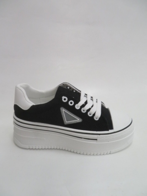 Trampki damskie na koturnie (36-41) AB972 BLACK