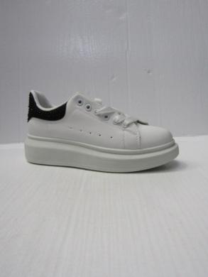 Buty sportowe damskie na płaskim (36-41) EV-81 WHITE/BLACK