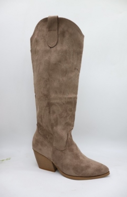 Kozaki damskie na obcasie (36-41) 6212 KHAKI