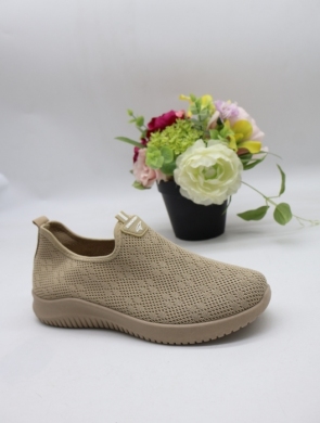 Buty sportowe damskie na płaskim (36-41) W907 BEIGE