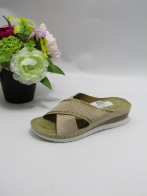Klapki damskie na koturnie (36-41) N24-1066 BEIGE