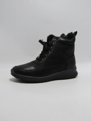 Botki damskie ocieplane na płaskim (36-42) MLO-645 BLACK