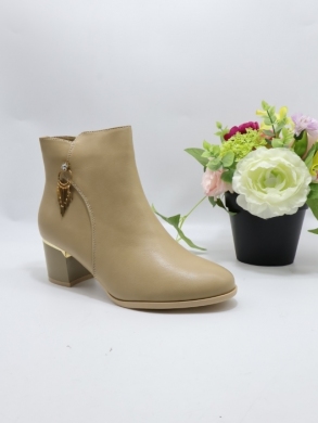 Botki damskie ocieplane na obcasie (36-41) DX2311 KHAKI