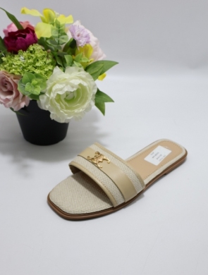 Klapki damskie na płaskim (36-41) 9870 BEIGE