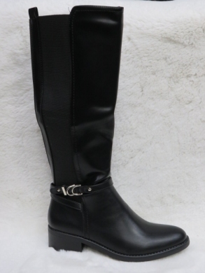 Kozaki damskie ocieplane na płaskim (36-41) 688-218 BLACK